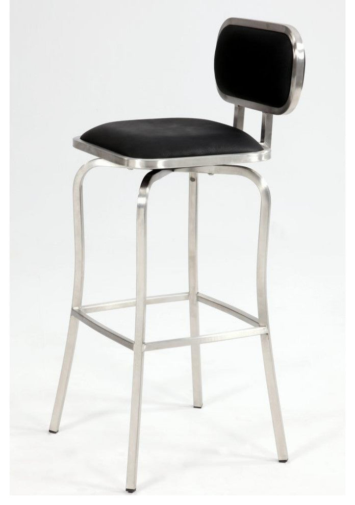 Modern Swivel Counter Stool, Black