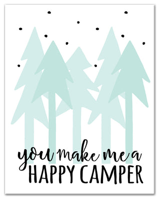 Happy Camper 11x14 Canvas Wall Art