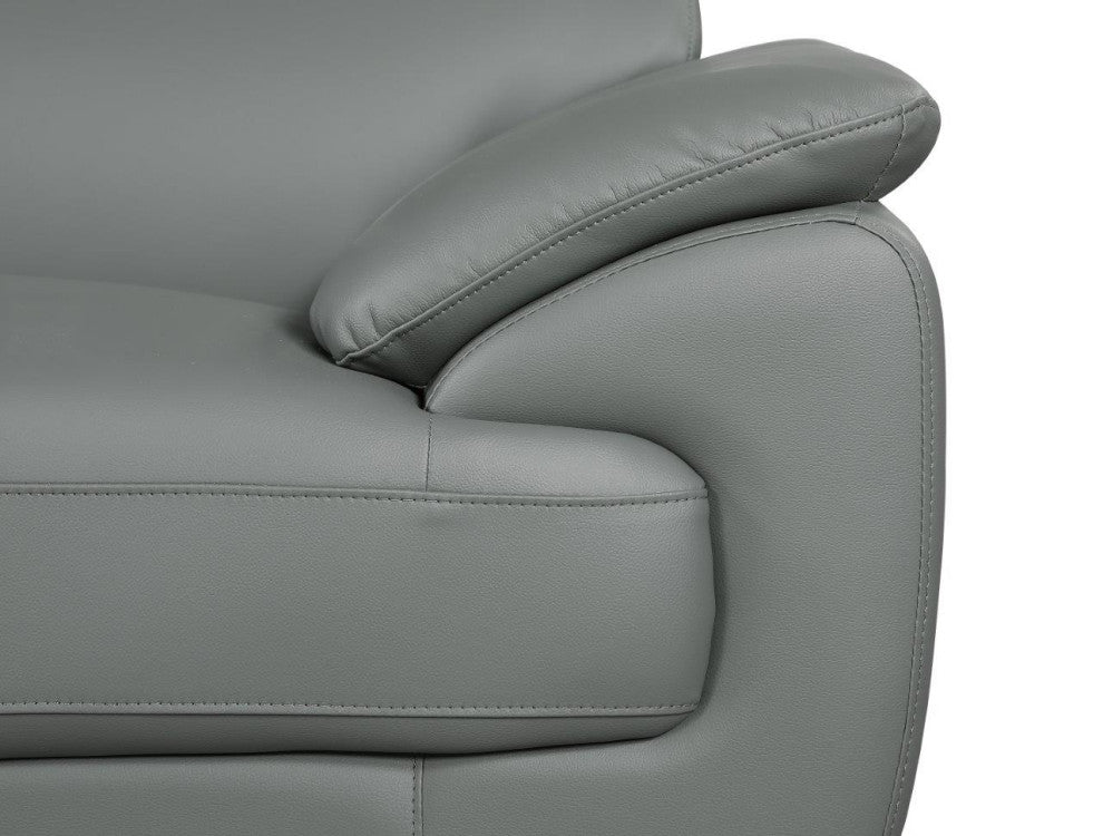 Nestore Premium Genuine Leather Match Sofa Gray