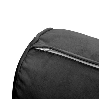 STYLE V6 TwinXL Velvet Pipe Trim Indoor Daybed Bolster Pillow |COVER ONLY| AD350