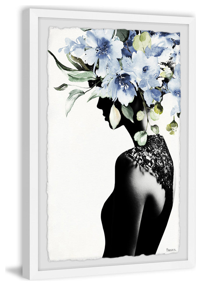 "Midnight Bloom" Framed Painting Print, 8"x12"