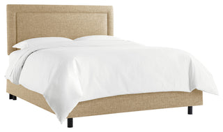 Ana Twin Upholsterd Border Bed, Zuma Linen