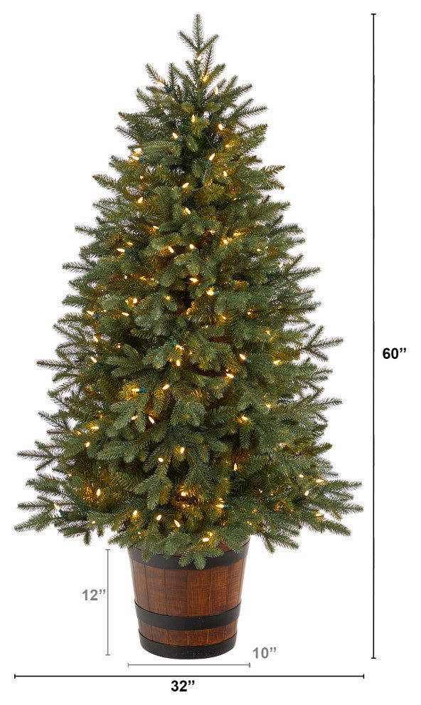5' Colorado Aspen Pre-Lit Artificial Porch Christmas Tree With 200 LED lights