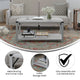 Wyatt Modern Farmhouse Wooden 2 Tier Coffee Table, Aspen Gray