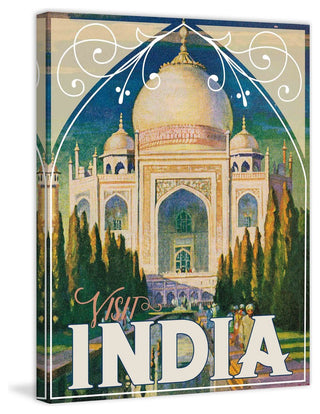 "Visit India" Painting Print on Wrapped Canvas