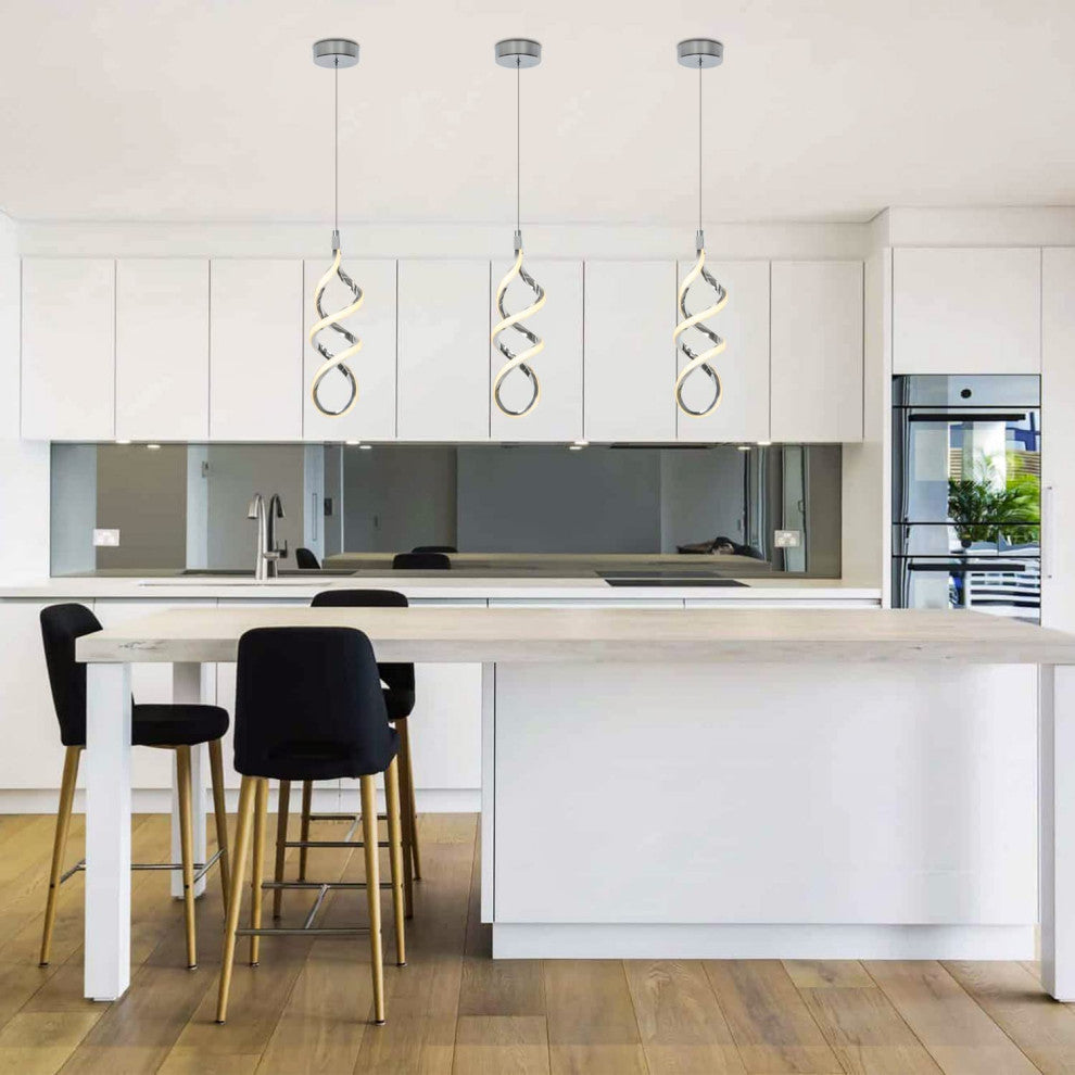 Pendant Light, Integrated LED Kitchen Lighting, Set of 3