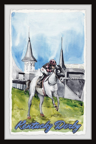 "Kentucky Derby" Framed Painting Print, 30x45