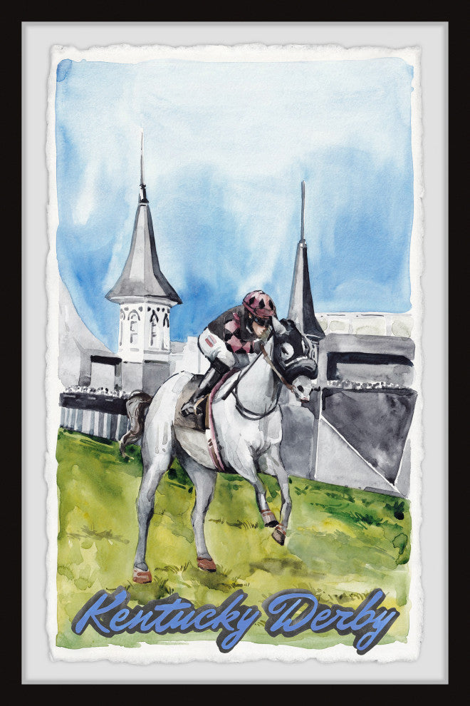 "Kentucky Derby" Framed Painting Print, 30x45