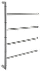 Outline Lite Towel Bar 4 Swivel Arms Stainless Steel Polished
