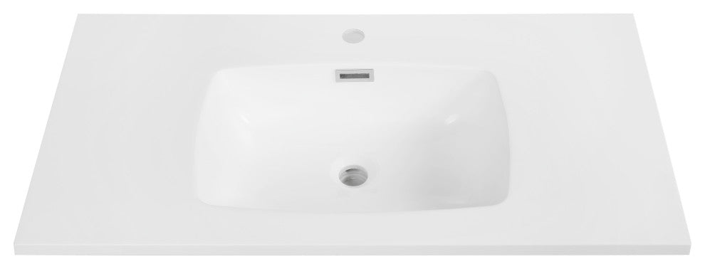 35" Solid Surface Resin Streamline K-1708-35 Vanity Top
