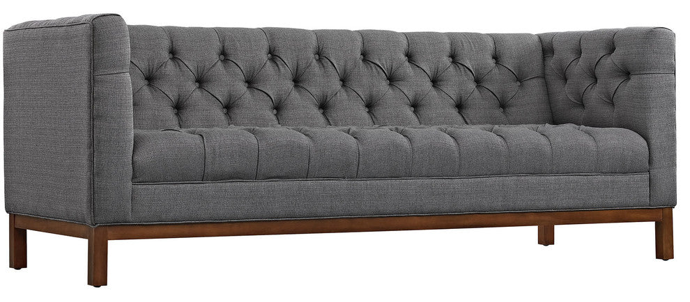 Modern Gray Panache Living Room Set Upholstered Fabric, 3-Piece Set