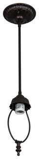 Meyda Lighting 23198 5.5"W Mahogany Bronze 1-Light Inverted Pendant Hardware