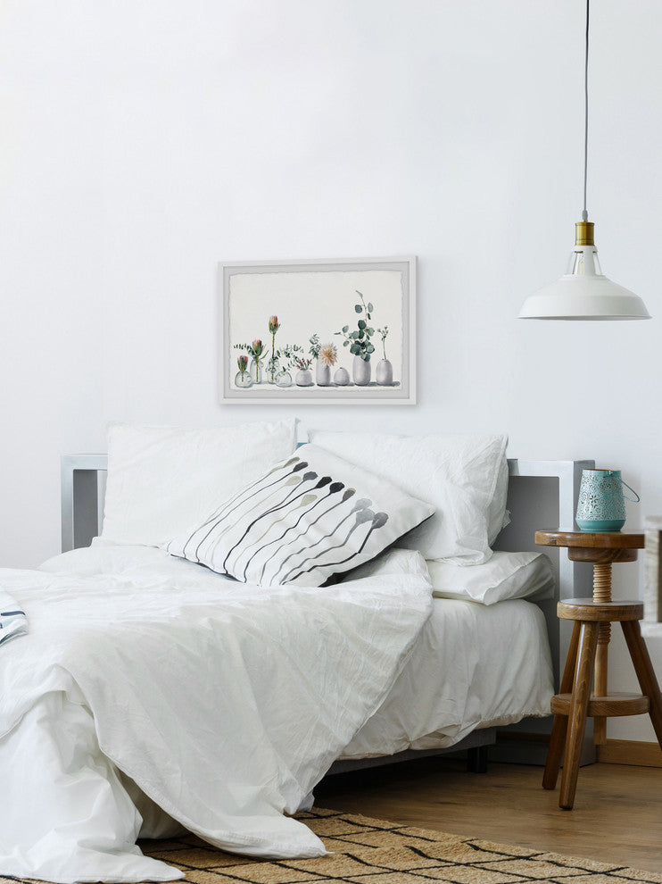 "White Simplicity" Framed Painting Print, 36"x24"