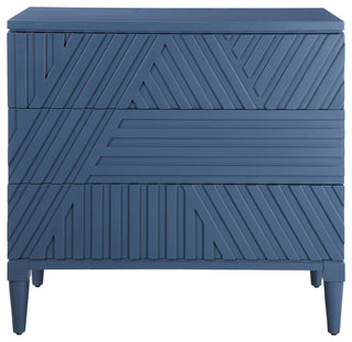 Uttermost 25383 Colby 36"W 3 Drawer Rubberwood Dresser - Deep Sea Blue