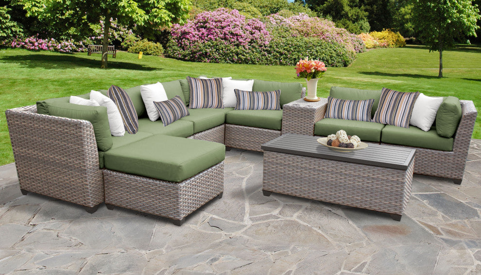 Florence 10 Piece Outdoor Wicker Patio Furniture Set 10b