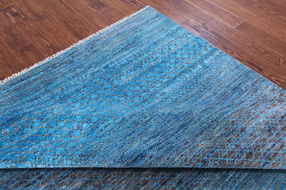 Wool & Silk Savannah Grass Handmade Rug 8' 2" X 9' 11" - Q15967