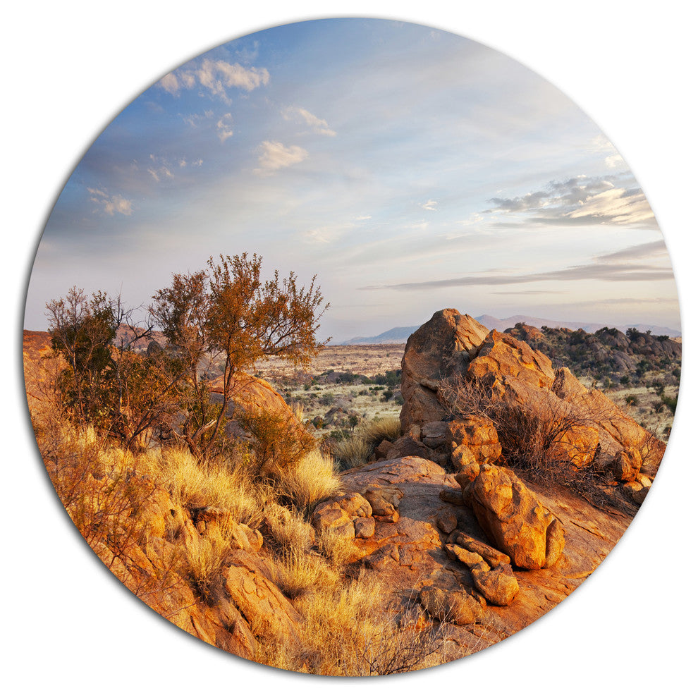Beautiful African Rocky Landscape, Landscape Round Wall Art, 36"