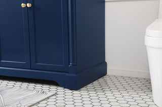 Home Living 21.5" Transitional Black-Light Bathroom Vanity, Blue, 72