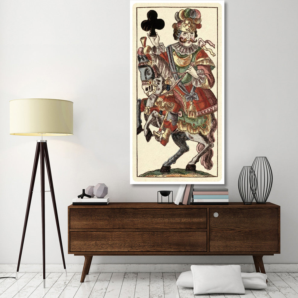 "Knight of Clubs (Bauern Hochzeit Deck)" Paper Art, 38"x74"