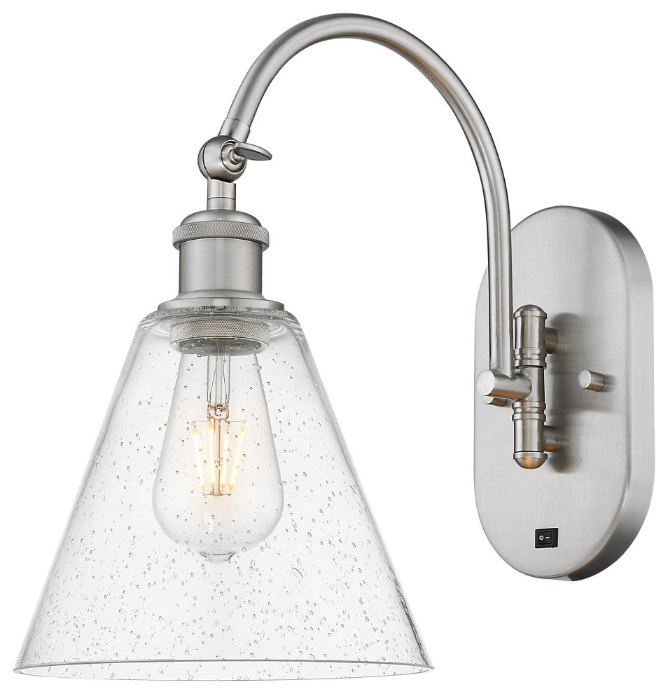 Innovations 518-1W-SN-GBC-84-LED 1 Light Sconce, Brushed Satin Nickel