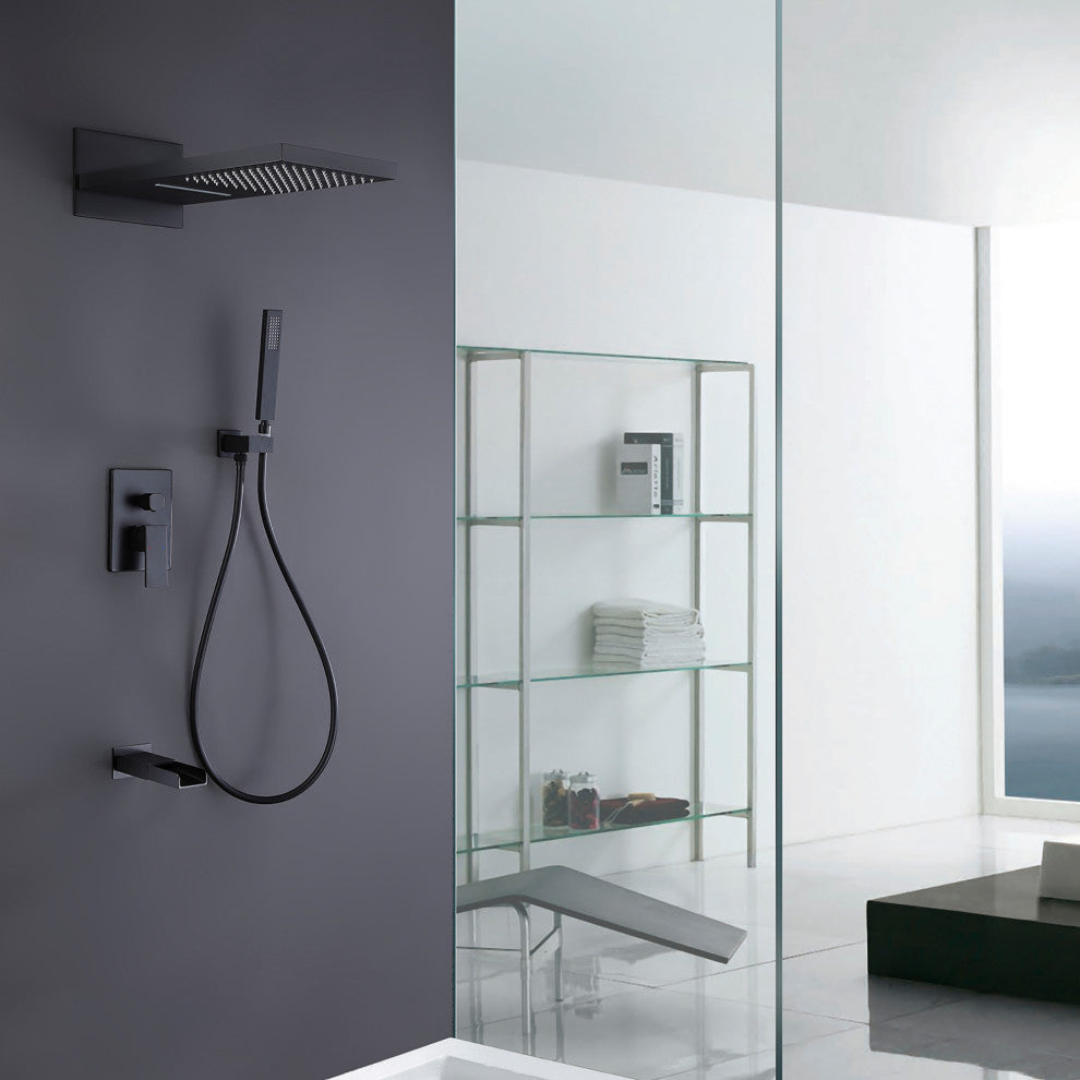 Multi-Function Pressure Balanced Rain Shower System with Hand Shower