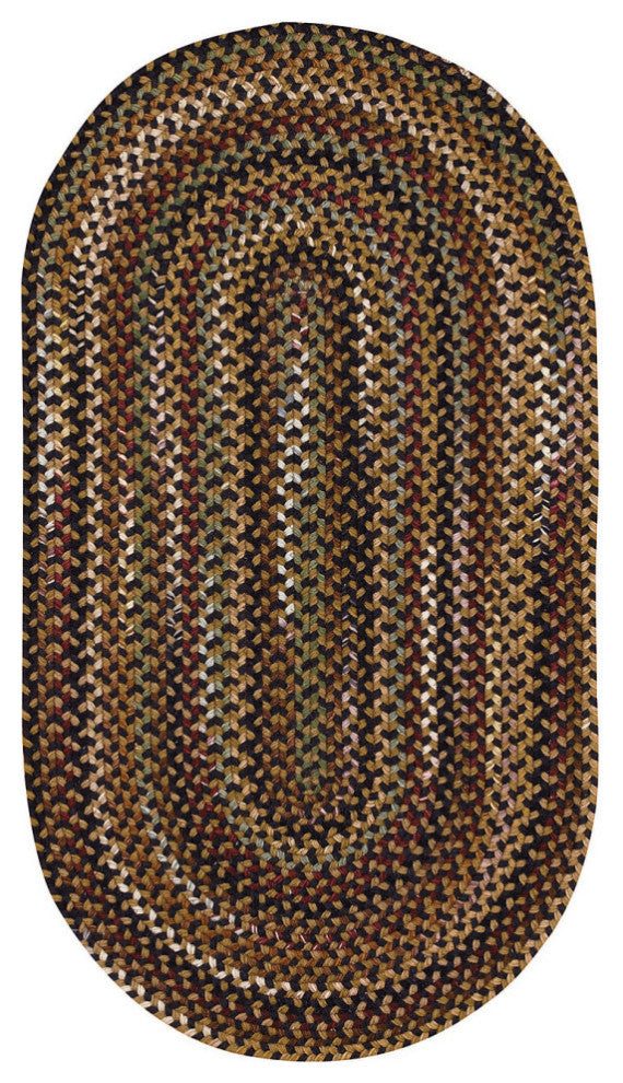 Capel Bangor Very Charcoal 0070_300 Braided Rugs - 8' 6" Round