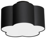 Black Contemporary Flush Mount With Matte Black Metal