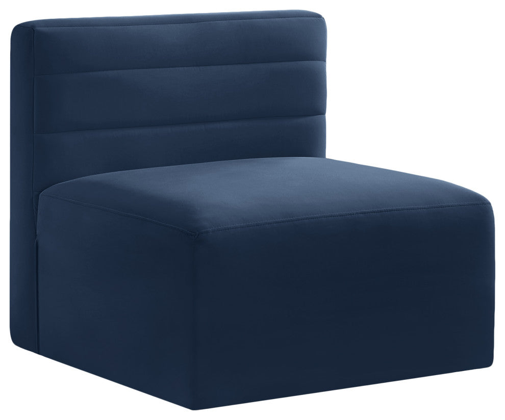 Quincy Modular Component, Navy, Armless Chair