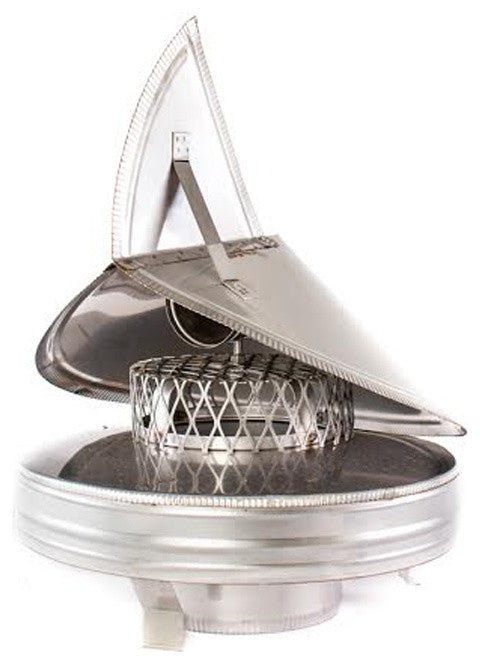 Round Air Cooled Wind Directional Chimney Cap, 6"