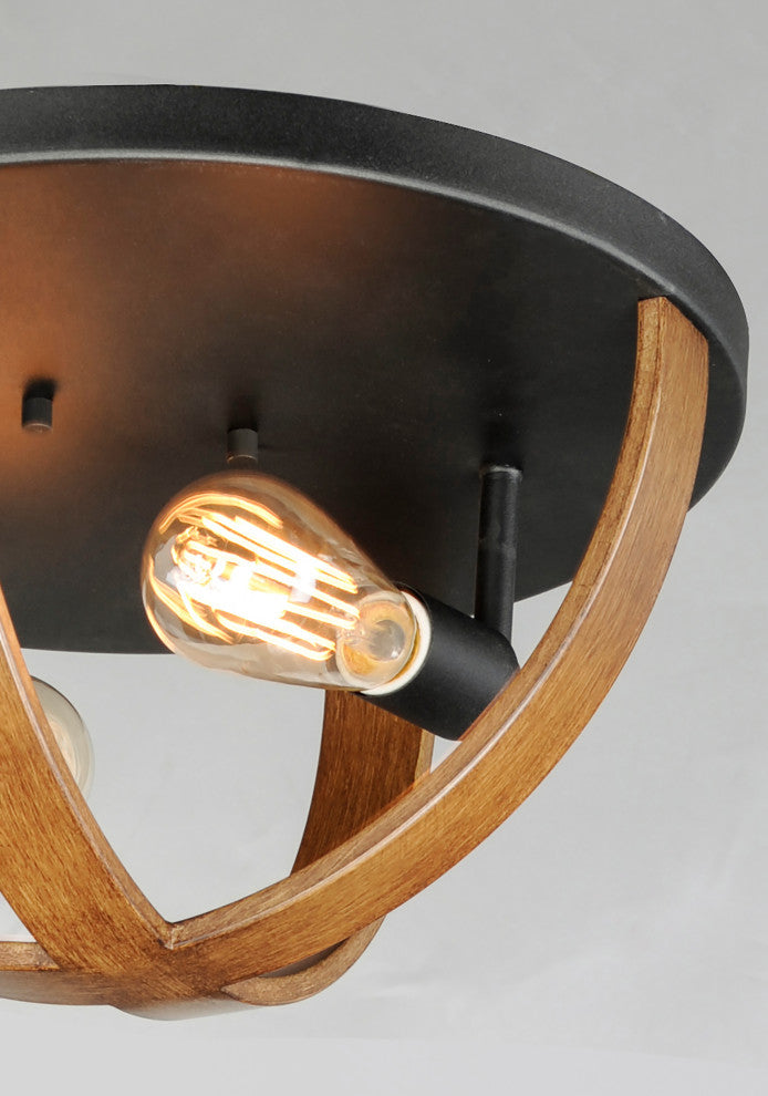 Maxim 27570 Compass 2 Light 16"W Flush Mount Bowl Ceiling Fixture - Antique