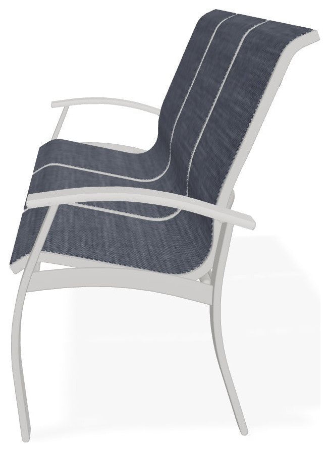 Belle Isle Sling 3-Seat Outdoor Sofa, Augustine Denim/Snow