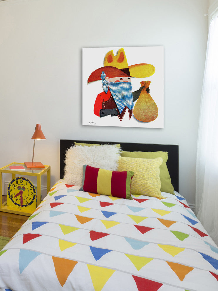 "Cowboy" Painting Print on Canvas by Curtis
