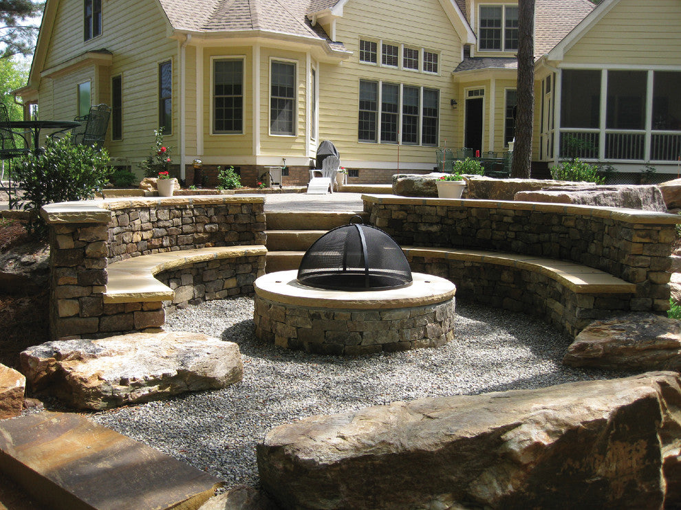 Master Flame 28" Diameter Fire Pit Screen, Lift Off Dome, Hybrid