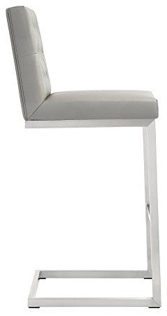 Helsinki Light Grey Steel Barstool (Set of 2) - Light Grey