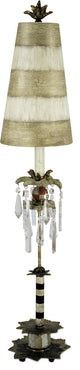 Birdland 1 Light Table Lamp in Black And Putty With Gold Leaf