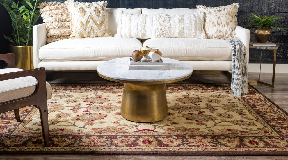 Unique Loom Cream Springfield Voyage 7'x10' Area Rug