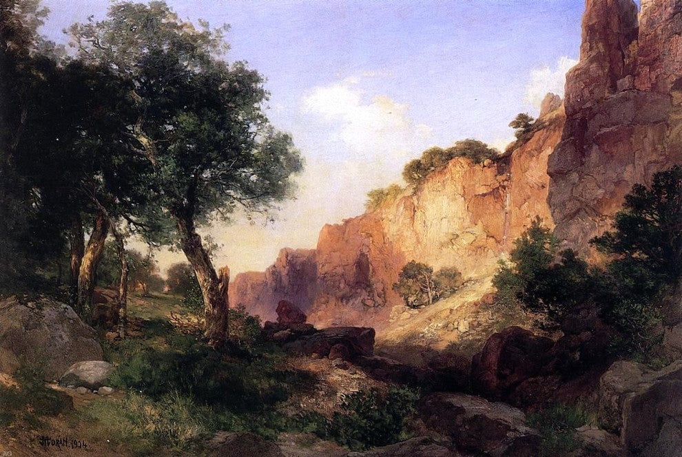 Thomas Moran The Grand Canyon, Hance Trail Wall Decal