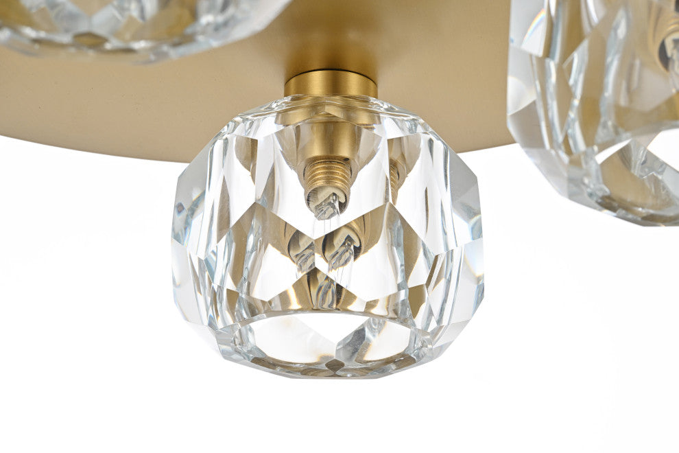 5 Light Ceiling Lamp, Gold