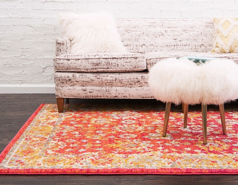 Traditional Penelope 8' Square Brick Area Rug