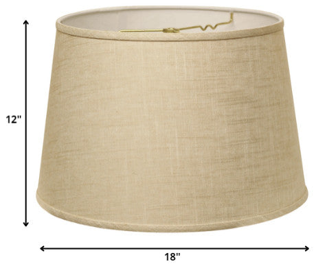 18" Light Wheat Rounded Empire Slanted Linen Lampshade