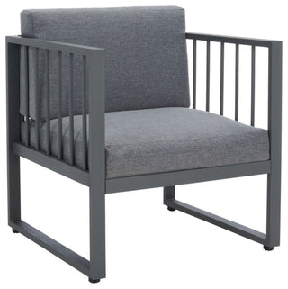 Safavieh Outdoor Holyoke 4 Piece Living Set Grey/Grey Cushion