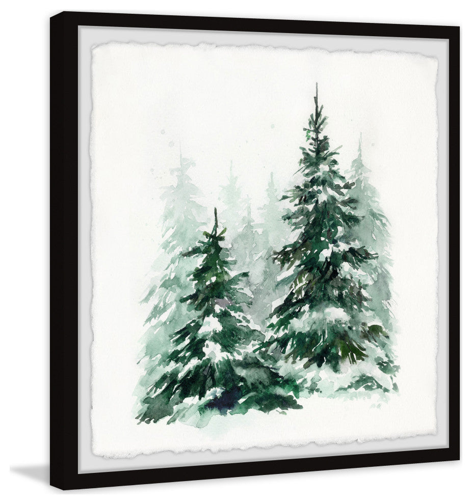 "Into the Winter Woods" Framed Painting Print, 18x18