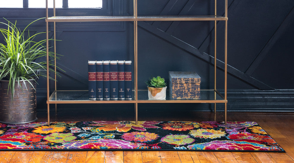 Unique Loom Black Lyon Kennedy 2' 0 x 6' 0 Runner Rug