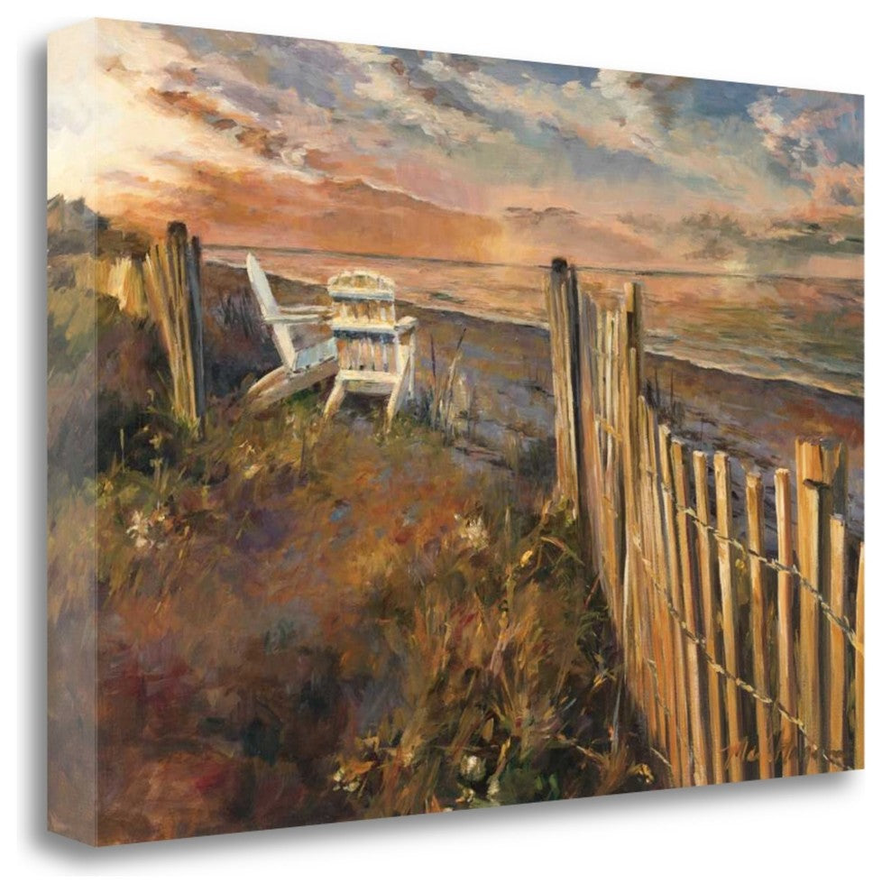 "The Beach At Sunset" By Marilyn Hageman, Giclee Print on Gallery Wrap Canvas