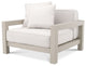 Beige Sunbrella Outdoor Lounge Chair , Eichholtz Cap-Antibes