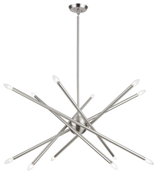 Soho 12-Light Brushed Nickel Large Chandelier