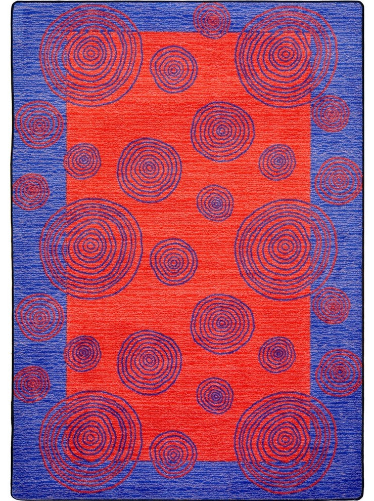 Kid Essentials Rug, Whimzi, Red, 3'10"x5'4"