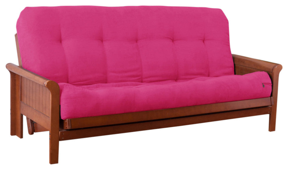 Blazing Needles Vitality 10" Microsuede Full Futon Mattress, Berry Berry
