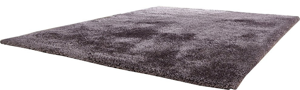 Authentic Solid Gray Shaggy Hand-Tufted Area Rug, 60"x84"