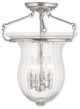 Livex 50945-91 4-Light Brushed Nickel Ceiling Mount, Brushed Nickel